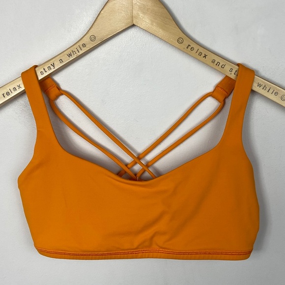 Lululemon Free To Be Sports Bra Vivid Amber Orange - Picture 2 of 5